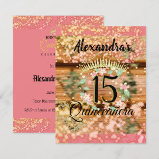 Sparkling Rose Gold Quinceñera Prinzessin Spanisch