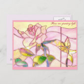 Sparkling Rose Jubiläum POSTCARD Postkarte (Vorne/Hinten)