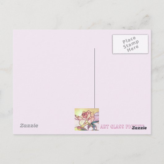 Sparkling Rose Jubiläum POSTCARD Postkarte (Rückseite)