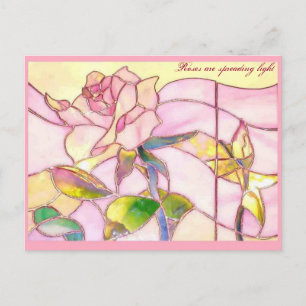 Sparkling Rose Jubiläum POSTCARD Postkarte