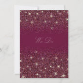 Sparkling Ruby Glitzer Hochzeitseinladungen Einladung (Rückseite)