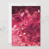 Sparkling Ruby Red Gemstone Geburtstagsparty Einladung (Rückseite)