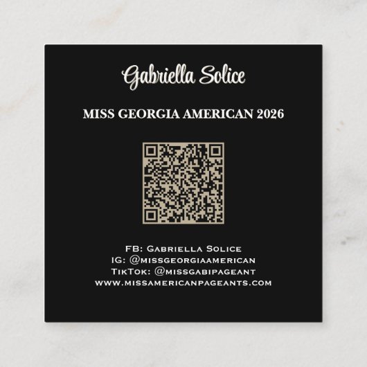 Sparkling Sand Foto Business Card Quadratische Visitenkarte (Rückseite)