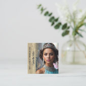 Sparkling Sand Foto Business Card Quadratische Visitenkarte (Stehend Vorderseite)