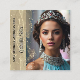 Sparkling Sand Foto Business Card Quadratische Visitenkarte