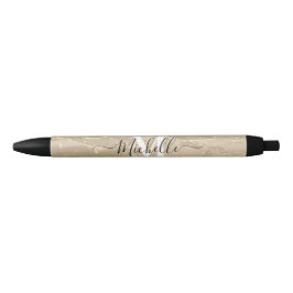 Sparkling Sand Monogram Custom Autograph Pen Kugelschreiber