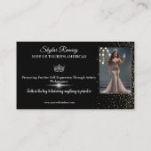 Sparkling Sand Pageant Business Card Visitenkarte (Rückseite)
