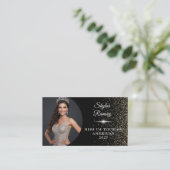 Sparkling Sand Pageant Business Card Visitenkarte (Stehend Vorderseite)