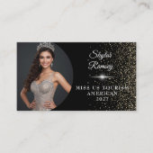 Sparkling Sand Pageant Business Card Visitenkarte (Vorderseite)