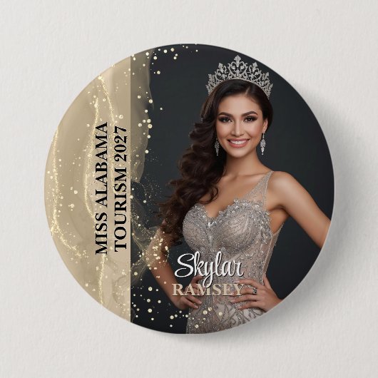 Sparkling Sand Pageant Photo Button (Vorderseite)