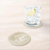 Sparkling Save the Date Untersetzer (Vor Ort)