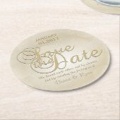 Sparkling Save the Date Untersetzer (Angewinkelt)