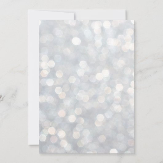 Sparkling Silver Ballroom 40. Geburtstag Einladung (Rückseite)