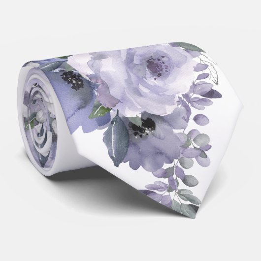 Sparkling Silver Gray Lavender Mauve Wedding Krawatte (Gerollt)