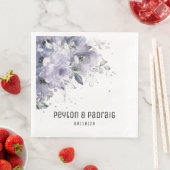 Sparkling Silver Mauve Wedding Dinner Napkins Serviette (Beispiel)