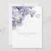 Sparkling Silver Mauve Wedding Einladung (Rückseite)