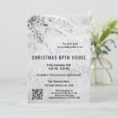 Sparkling Snow Christmas Company Open House QR in Einladung (Stehend Vorderseite)
