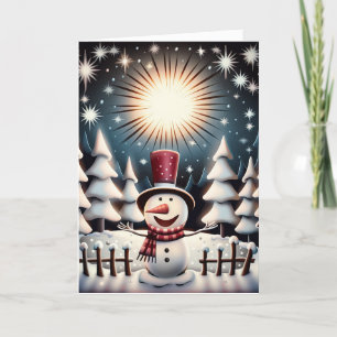 Sparkling Snowman Joy Feiertagskarte