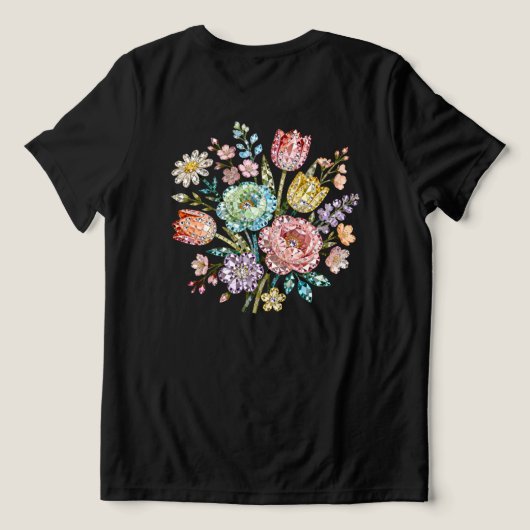 Sparkling Spring Bouquet Tri-Blend Shirt (Design Rückseite)