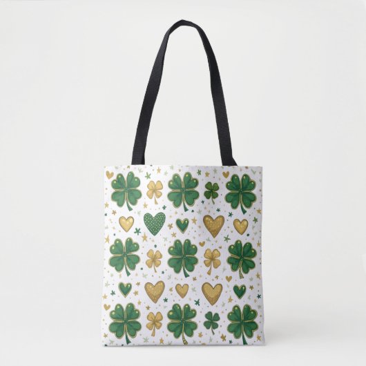 Sparkling St. Patrick's Pattern Design Tasche (Vorderseite)