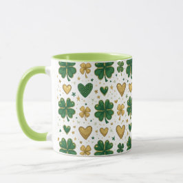 Sparkling St. Patrick's Pattern Design Tasse