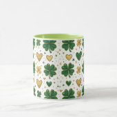 Sparkling St. Patrick's Pattern Design Tasse (Zentrum)