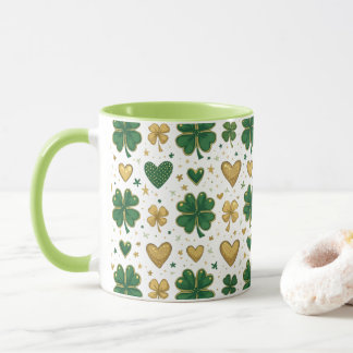 Sparkling St. Patrick's Pattern Design Tasse