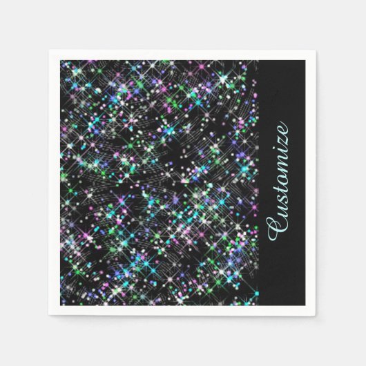 Sparkling Star Dust Napkins Serviette (Vorderseite)