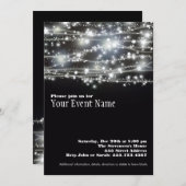 Sparkling Star Feier Einladung Karte (Vorne/Hinten)