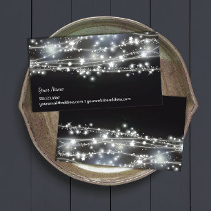 Sparkling Stars Celestial Business Card Visitenkarte