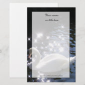 Sparkling Swan Stationery Briefpapier (Vorne/Hinten)