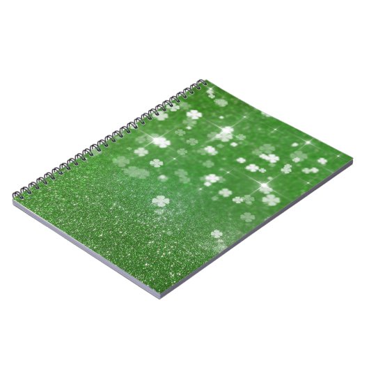 Sparkling Twinkle Glitzer Clover - Notebook Notizblock (Linke Seite)