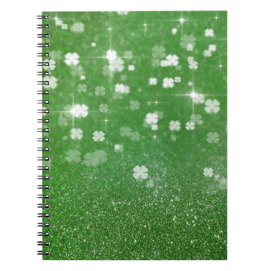 Sparkling Twinkle Glitzer Clover - Notebook Notizblock (Vorderseite)