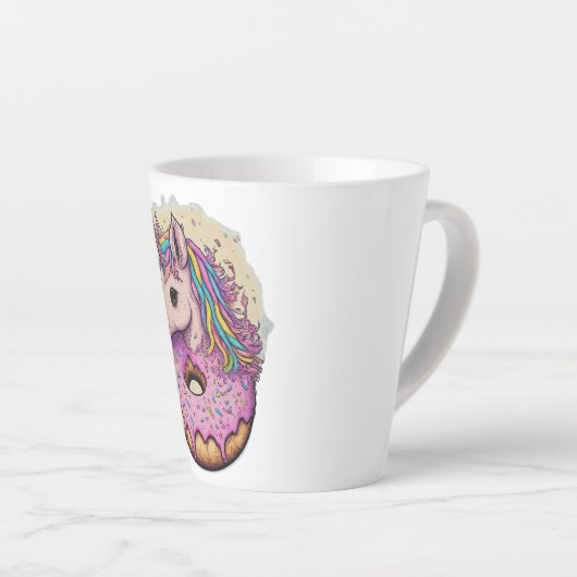 Sparkling Unicorn Donut Milchtasse (Rechte Ecke)