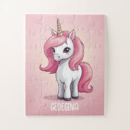 Sparkling Unicorn Fantasy Personalisiert Kids Puzzle