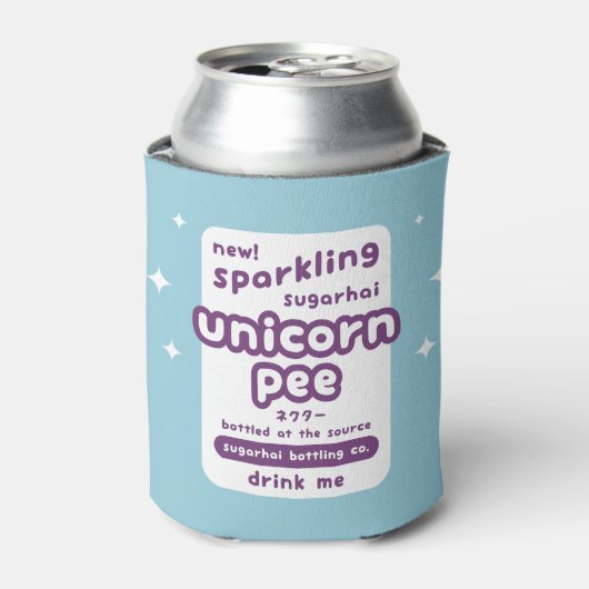 Sparkling Unicorn Pee Dosenkühler (Kanne Vorderseite)