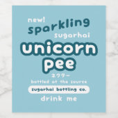 Sparkling Unicorn Pee Weinetikett (Einzelnes Label)