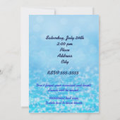 Sparkling Water Beach Pool Party Einladung (Rückseite)