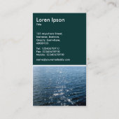 Sparkling Water II - Dunkelgrün Visitenkarte (Rückseite)