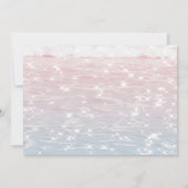 Sparkling Waters Pink Beach Hochzeitseinladung Einladung (Rückseite)