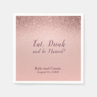Sparkling Wedding Bar Cocktail Napkin Serviette