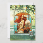 Sparkling Weihnachts Beach Foto Save the Date Kart (Rückseite)