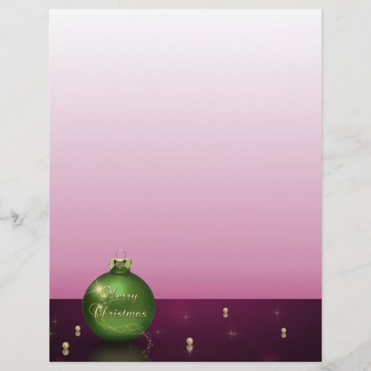 Sparkling Weihnachts-Ornament Letterhead Stationer (Vorderseite)
