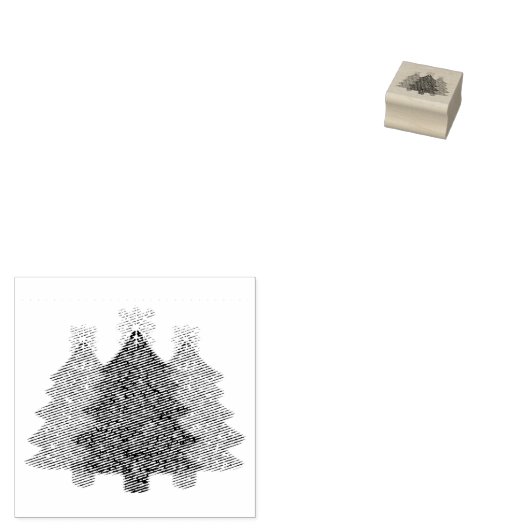 Sparkling Weihnachtsbaum-Silhouette Gummistempel (Stempel)
