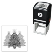 Sparkling Weihnachtsbaum-Silhouette Permastempel (Beispiel)