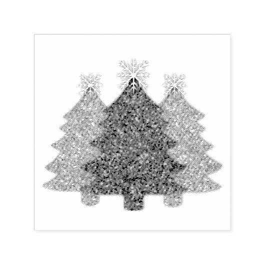 Sparkling Weihnachtsbaum-Silhouette Permastempel (Design)