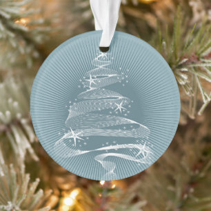Sparkling Weihnachtsbaum Stilvolles Foto Ornament