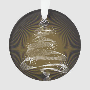 Sparkling Weihnachtsbaum Stilvolles Foto Ornament