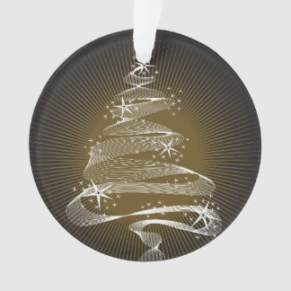 Sparkling Weihnachtsbaum Stilvolles Foto Ornament