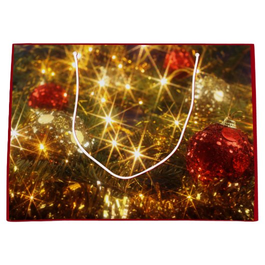 Sparkling Weihnachtsgeschenktasche Große Große Geschenktüte (Vorderseite)